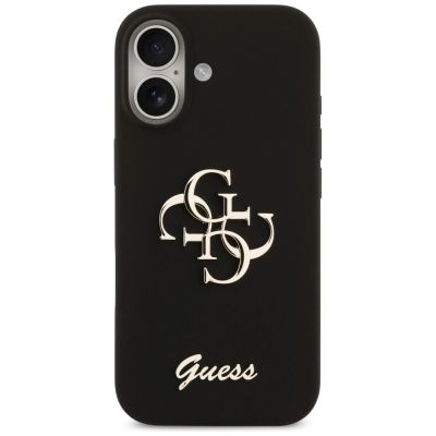 3. Etui Guess Silicone Big 4G Script na iPhone 17 - czarne
