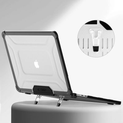 4. Etui Tech-Protect SmartShell Pro na MacBook Air 13" 2023-2025 M2 / M3 / M4 - przezroczysto-czarne