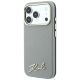 2. Etui Karl Lagerfeld Saffiano Small Script Metal Logo MagSafe na iPhone 17 Pro Max / 18 Pro Max - beżowe