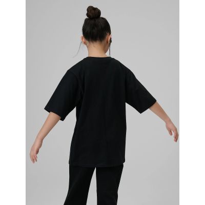 2. T-shirt loose z nadrukiem dziewczęcy 4F 4FJRSS26TTSHF3453-20S