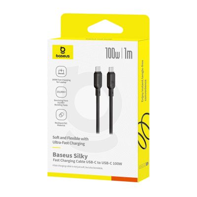 5. Kabel Baseus Silky Series 100W USB-C - USB-C 1m - czarny