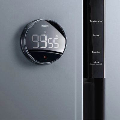 16. Baseus Heyo Pro obrotowy minutnik czasomierz elektroniczny timer szary (FMDS000013)