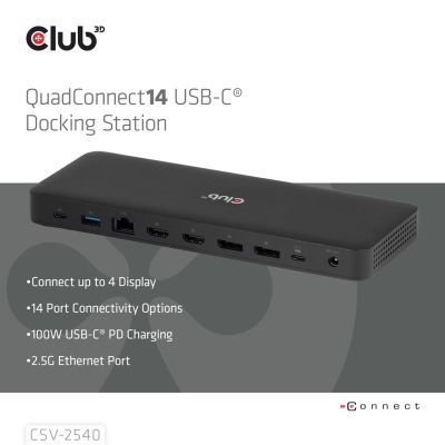 4. Stacja dokująca NB ACC 14IN1/USB-C 150W CSV-2540 CLUB3D