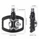 2. Pedały rowerowe Rockbros PD303 platformowe half-lock - czarne