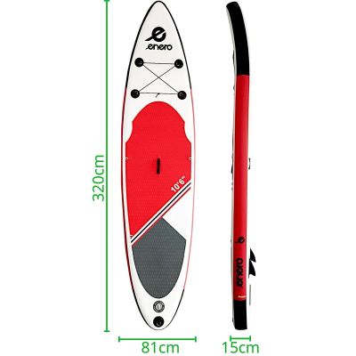 17. ZESTAW - DESKA SUP DMUCHANA 145KG 320X81X15CM ENERO