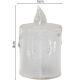 11. ŚWIECA DEKORACYJNA 8 CM TRANSPARENTA CIEPŁY BIAŁY 1 LED