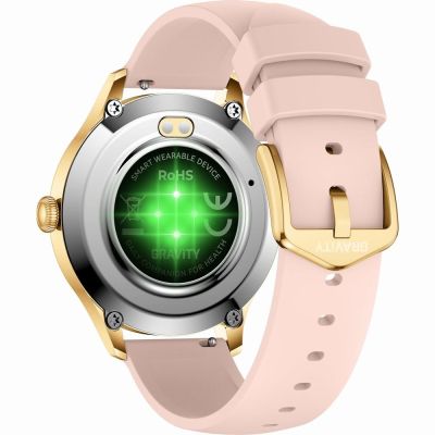 10. Smartwatch Gravity Różowo Złoty 2 Paski GT25-1 PRO