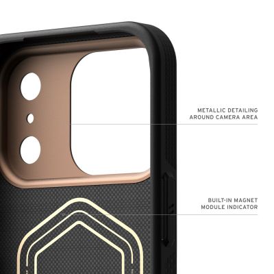 7. UAG Fibr Armr MagSafe - etui do iPhone 17 Pro kompatybilne z MagSafe (kevlar graphite / bronze)