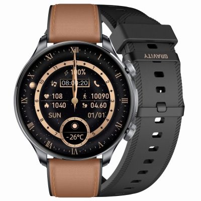 8. Smartwatch Gravity Czarny 2 Paski GT35-1