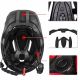 3. Kask rowerowy Rockbros TT-32SBPP-S dziecięcy z odpinaną szczęką rozmiar S - fioletowo-różowy