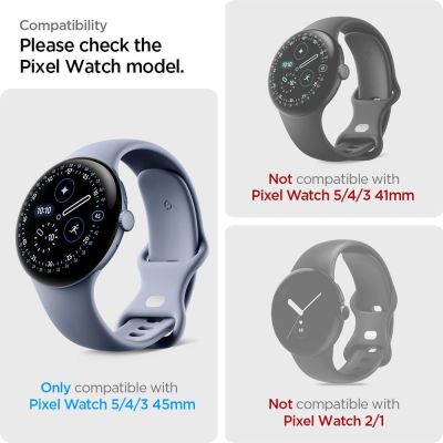 5. Folia hydrożelowa Spigen Elite Shield EZ Fit 2-Pack na Google Pixel Watch 45 mm