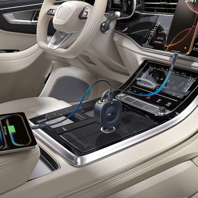 5. Ładowarka samochodowa Baseus PrimeTrip VR2 30W ze zwijanym kablem USB-C - czarna