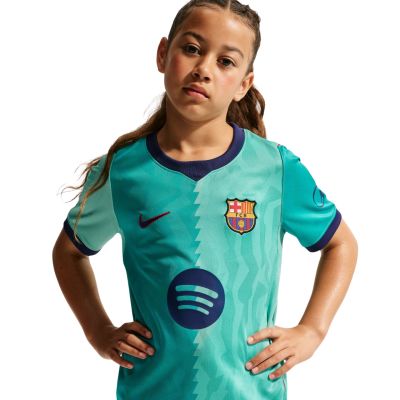 6. Koszulka dla dzieci Nike FC Barcelona Stadium 2026/27 zielona II6686 301