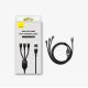 5. Baseus Flash Series II kabel USB Typ C / USB Typ A - USB Typ C / Lightning / micro USB 100 W 1,2 m czarny (CASS030101)
