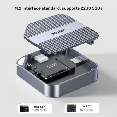 9. Obudowa dysku Unitek magnetyczna SolidForce Reefer USB-C do M.2 SSD (NVMe/SATA)