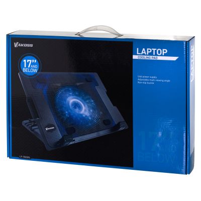 18. Podstawka chłodząca pod notebook VAKOSS LF-1860AL (17.x cala; 1 wentylator; HUB)