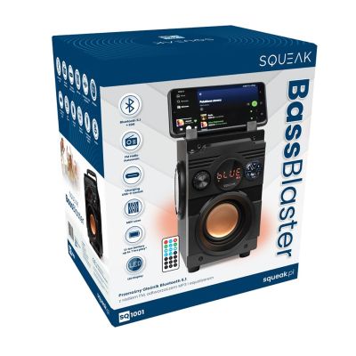 6. SQUEAK GŁOŚNIK BASSBLASTER BLUETOOTH 5.1, RADIO FM, ODTWARZACZ MP3 SQ1001