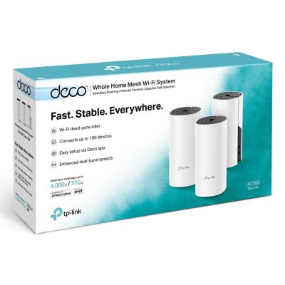 3. Access Point bezprzewodowy WiFi TP-LINK DECO M4 3-PACK (300 Mb/s - 802.11 b/g/n, 867 Mb/s - 802.11 a/n/ac)