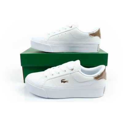10. Lacoste buty sportowe trampki damskie Ziane Platform 126 białe modne