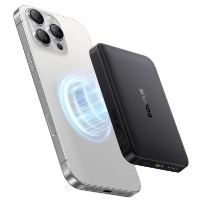 3. Powerbank Baseus EnerFill FM12 10000mAh 22,5W Qi2 kompatybilny z MagSafe z kablem Baseus Simple USB-C 20V/3A 30cm - czarny