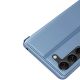 7. Clear View Case etui do Samsung Galaxy S23+ pokrowiec z klapką niebieskie