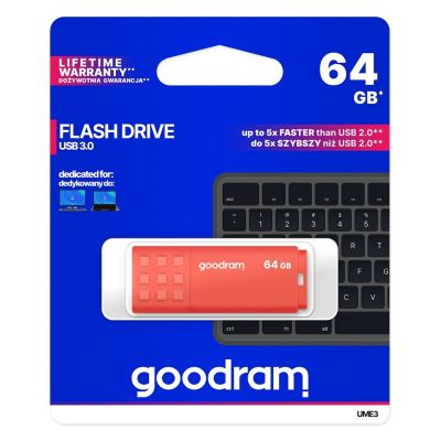 5. GOODRAM FLASHDRIVE 64GB UME3 USB 3.0 ORANGE