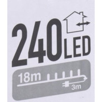 15. LAMPKI CHOINKOWE ŁAŃCUCH ŚWIETLNY 240 LED ZIMNY BIAŁY