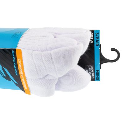 3. Skechers 3pk Mens PF PBall Crew Socks S01373HP-WBK Białe 41-46