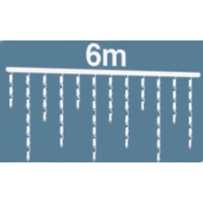 18. LAMPKI CHOINKOWE KURTYNA ŚWIETLNA ZEW 180 LED STEROWNIK TIMER ZIMNY BIAŁY KABEL ZIELONY