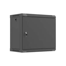 SZAFA INSTALACYJNA RACK WISZĄCA 19" 9U 540X350 CZARNA DRZWI PEŁEN METAL LANBERG (FLAT PACK)