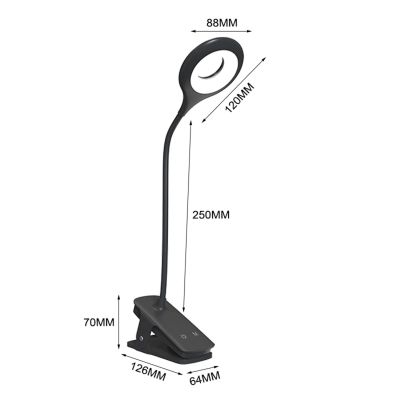 2. Mini lampka Wozinsky bezprzewodowa lampka LED do czytania z klipsem + kabel USB-C - czarna