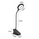 2. Mini lampka Wozinsky bezprzewodowa lampka LED do czytania z klipsem + kabel USB-C - czarna