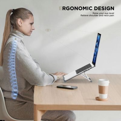 7. Podstawka Tech-Protect ULS300 na laptopa - srebrna