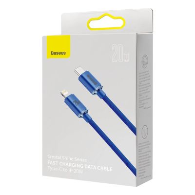 5. Kabel Baseus CAJY000303 Lightning - USB-C PD 20W 480Mb/s 2m - niebieski