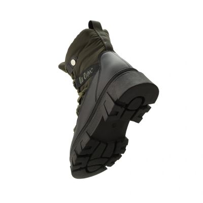 2. Lee Cooper buty zimowe damskie khaki ocieplane botki na zamek