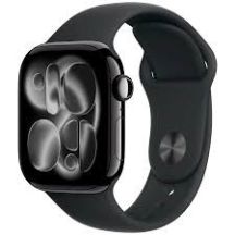 Apple Watch Series 11 GPS + Cellular 46mm Jet Black Aluminium Case with Black Sport Band - S/M