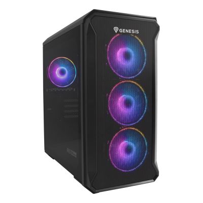 43. Obudowa NATEC Genesis Irid 503 ARGB NPC-1559 (Micro ATX. Mini ITX; kolor czarny)