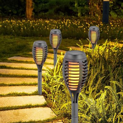 28. POCHODNIA LAMPA SOLARNA TAŃCZĄCE PŁOMYKI 12 LED SMD 7,5x7,5x46,5CM KPL 5SZT