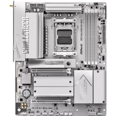 3. ASRock X870 Challenger WiFi White AM5 ATX  HDMI/USB-C