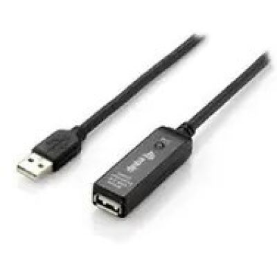 Equip Kabel USB-A2.0->A Akt. Erweiter. St/Bu 15.00m schwarz