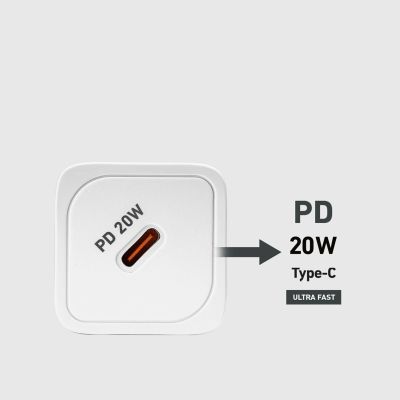 10. Ładowarka sieciowa SBS TETRGAN1C20W 20W GaN z Power Delivery - biała