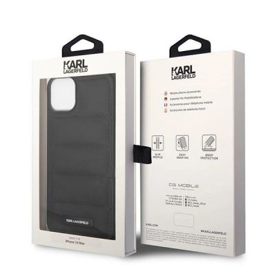 8. Etui Karl Lagerfeld Puffy Elongated Logo na iPhone 14 Plus - czarne