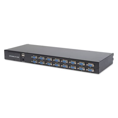 25. Konsola modularna KVM 19'' LCD TFT, 16 portów VGA, touchpad, klawiatura GE, czarny