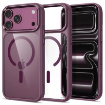 Etui Tech-Protect Magmat Magsafe CC na iPhone 17 Pro Max / 18 Pro Max - przezroczysto-burgundowe
