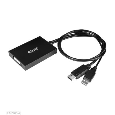 8. CLUB3D CAC-1010-A adapter kablowy 0,6 m DisplayPort DVI-D + USB Czarny