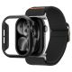 Zestaw etui Spigen Thin Fit + pasek Spigen Lite Fit Ultra na Apple Watch (46 mm) - czarne