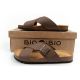 10. Bio Bio buty laczki męskie klapki profilowane skóra naturalna brązowe