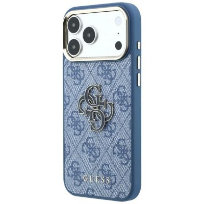 2. Etui Guess 4G & Big Resin Logo na iPhone 17 Pro / 18 Pro - jasnoniebieskie