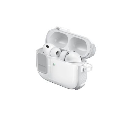 11. Etui AMAZINGTHING Titan Pro Mag Case Clear do AirPods Pro 3 - białe