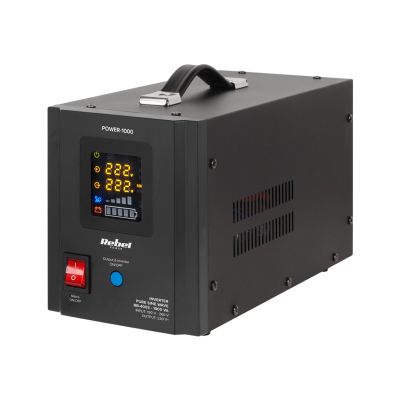 2. Zasilacz Awaryjny Rebel POWER-1000 - przetwornica z czystym przebiegiem sinusoidalnym i funkcją ładowania 12V 230V 1000VA/700W